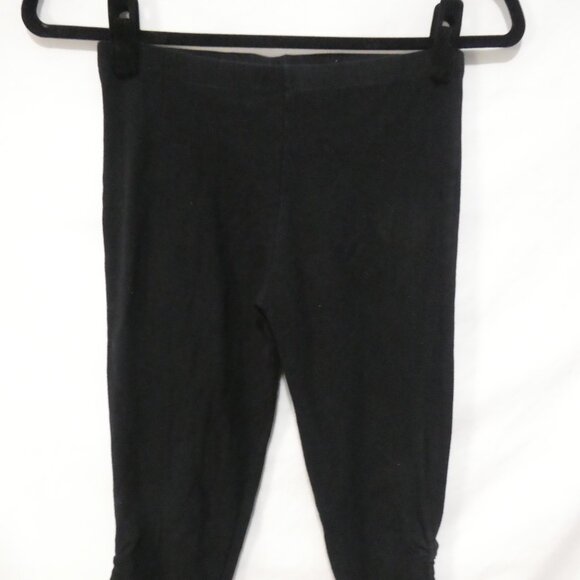 Unbranded | 12.5 inch waist measured | Black Leggings With Bottom Lace Hem - Picture 6 of 16